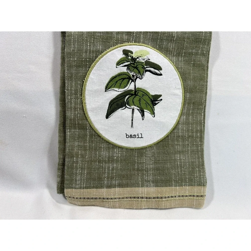 Design Imports Basil Tea Towel Kitchen‎ Graphic Cottage Farmhouse Decor